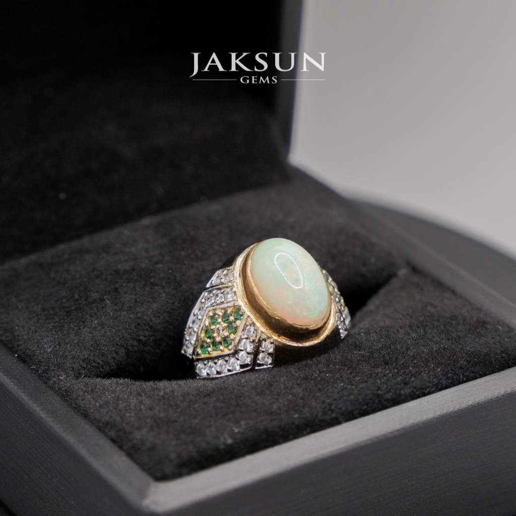 Cincin Yellow Opal (Alpaka Setting) 05