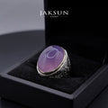 Cincin Purple Chalcedony (Alpaka Setting) 020