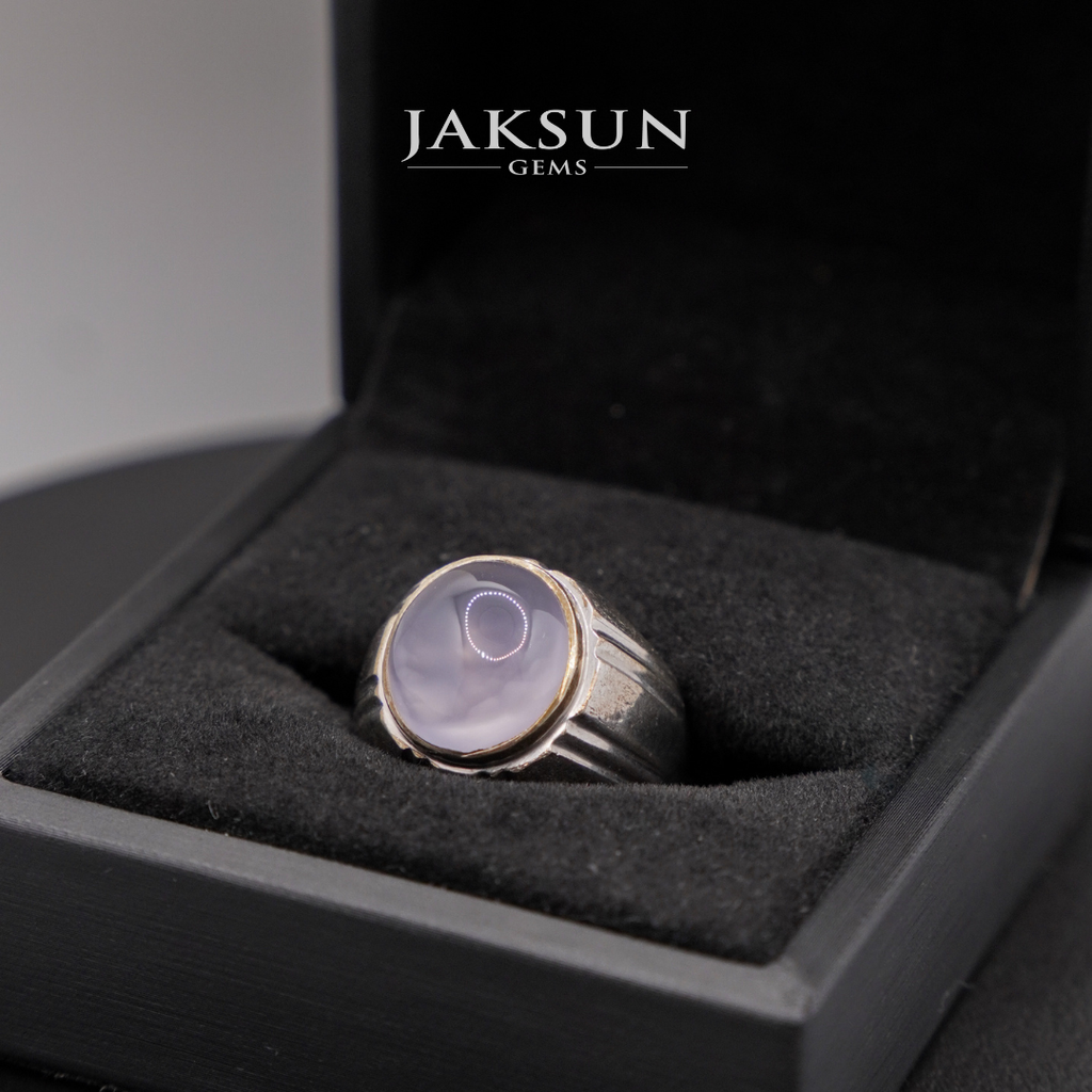 Cincin Purple Chalcedony (Silver Setting) 002