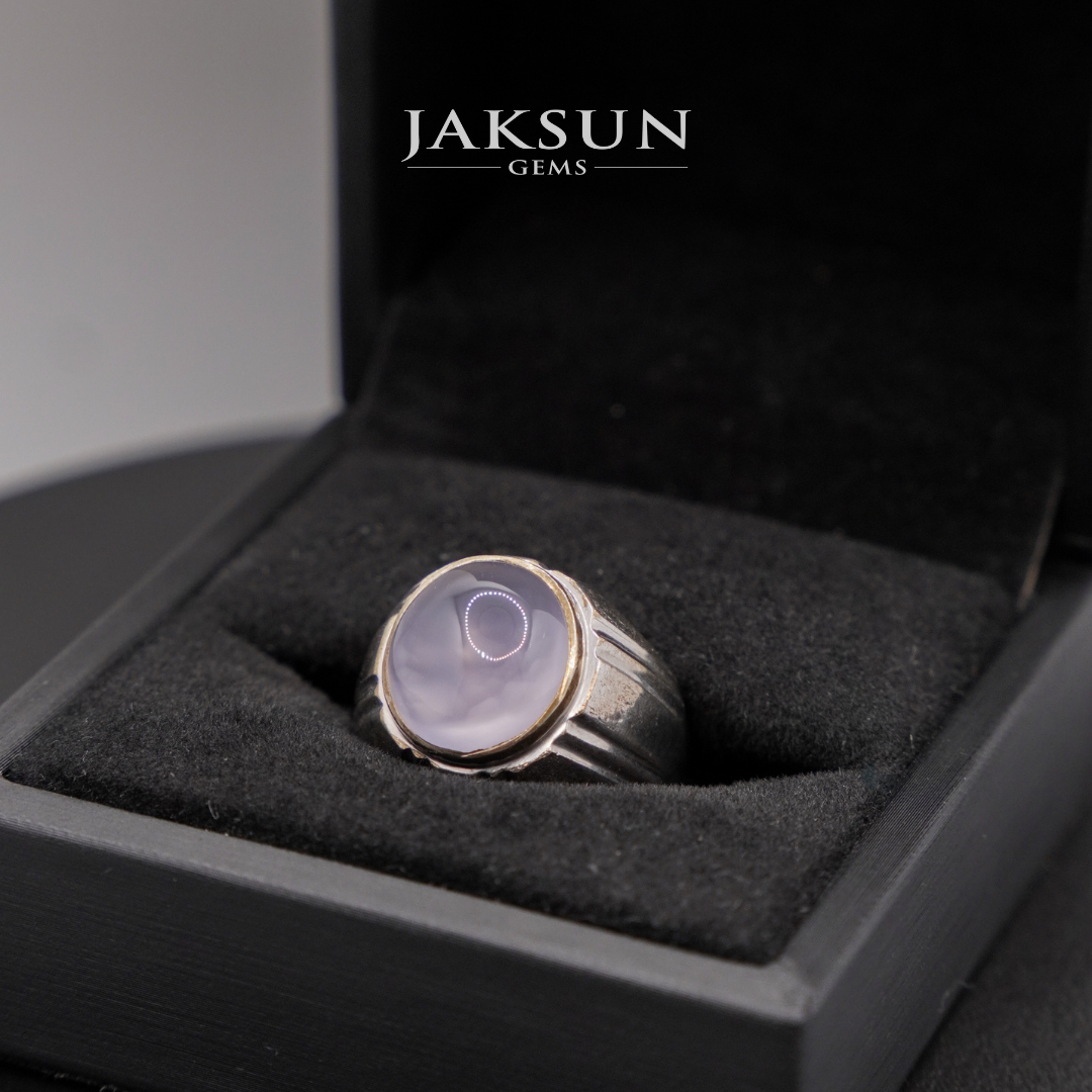 Cincin Purple Chalcedony (Silver Setting) 002