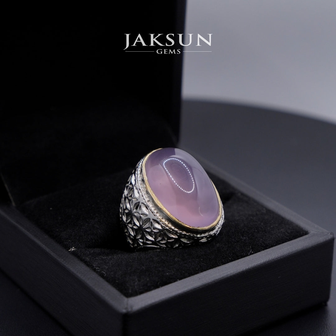 Cincin Purple Chalcedony (Alpaka Setting) 021