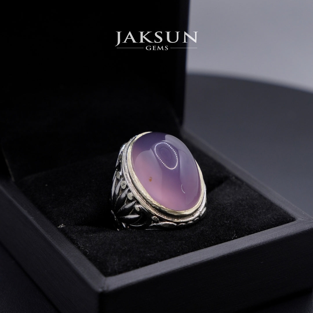 Cincin Purple Chalcedony (Alpaka Setting) 022