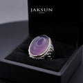 Cincin Purple Chalcedony (Alpaka Setting) 023