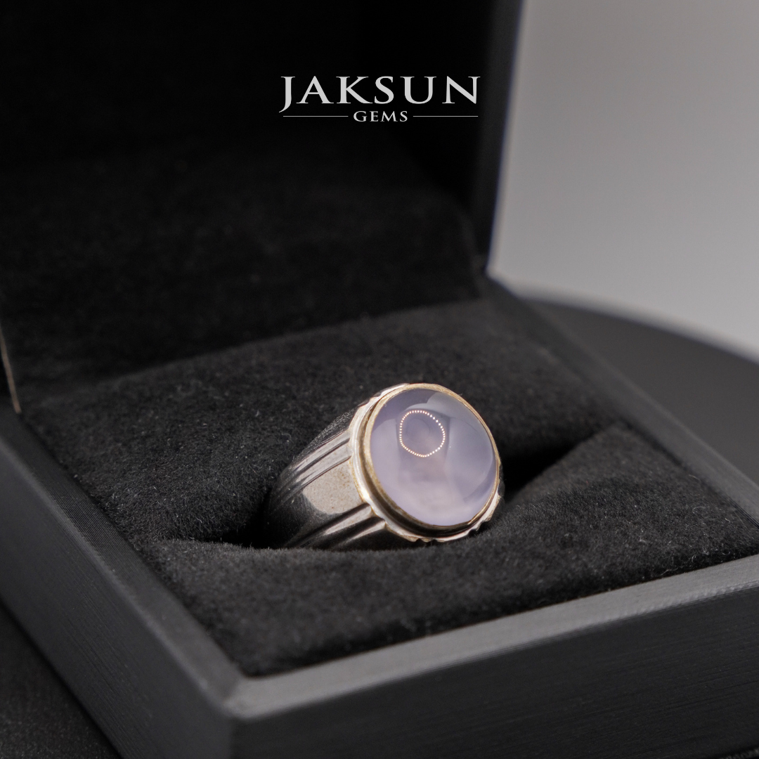 Cincin Purple Chalcedony (Silver Setting) 002