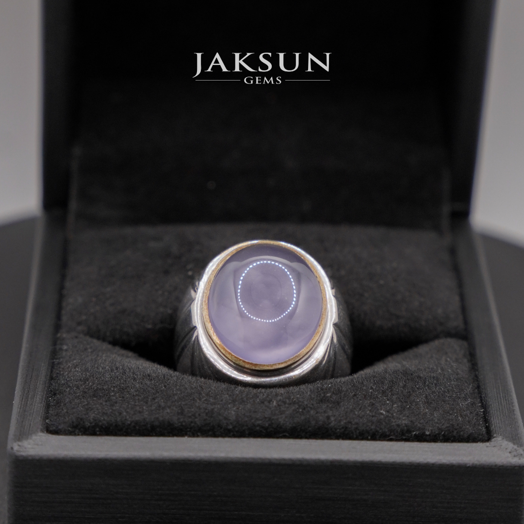 Cincin Purple Chalcedony (Silver Setting) 003