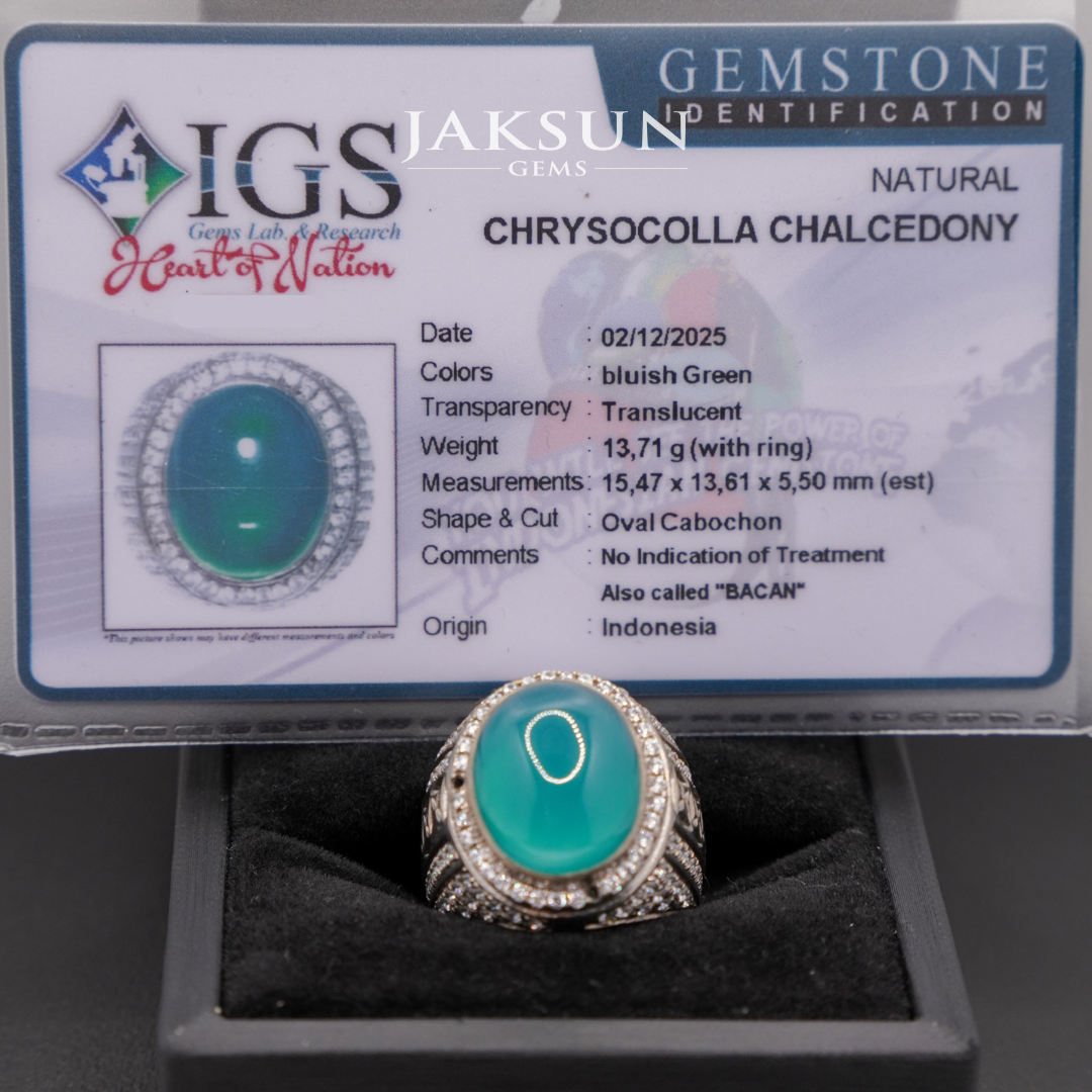 Premium Bacan Silver 925 Ring Set with Authenticity Certificate #02