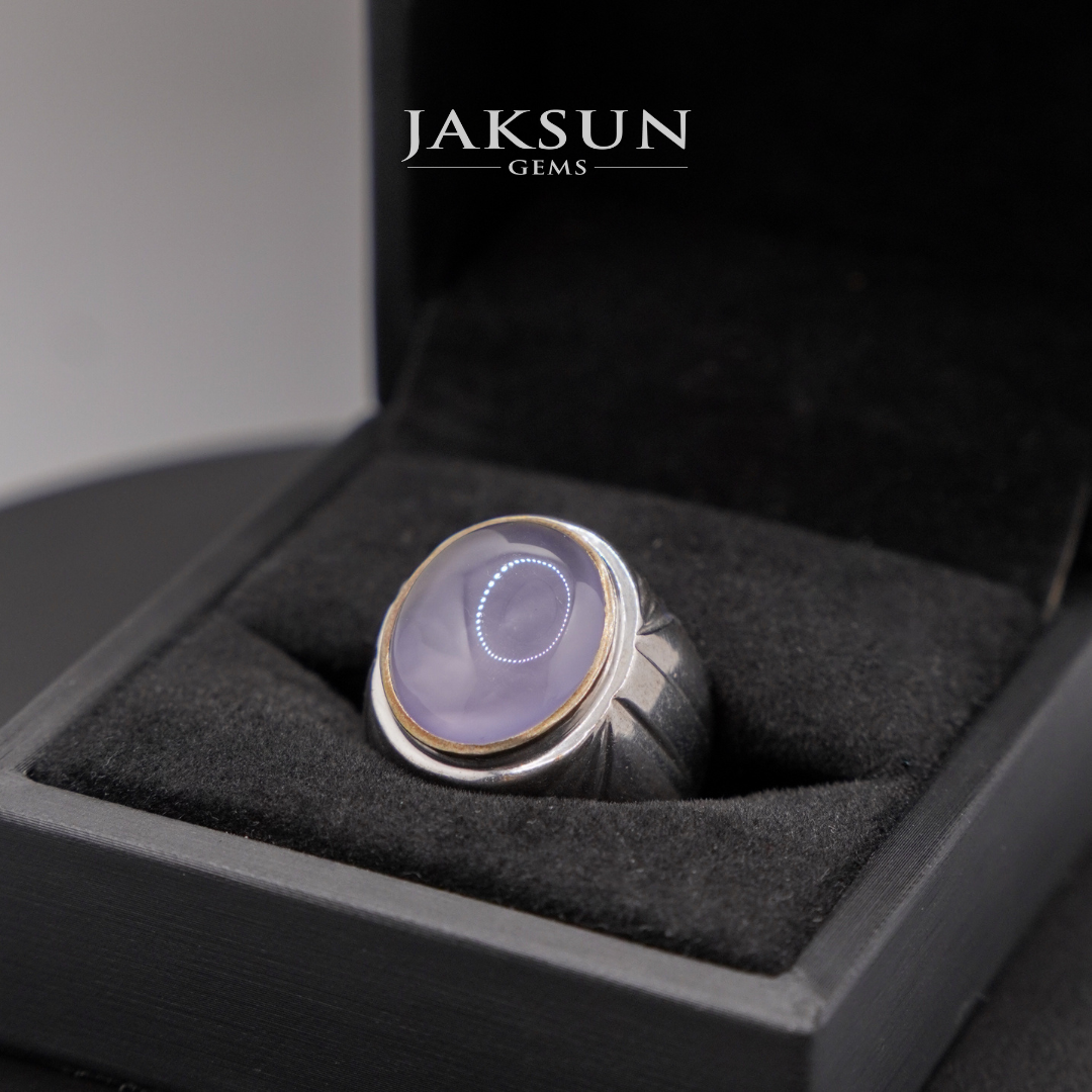 Cincin Purple Chalcedony (Silver Setting) 003