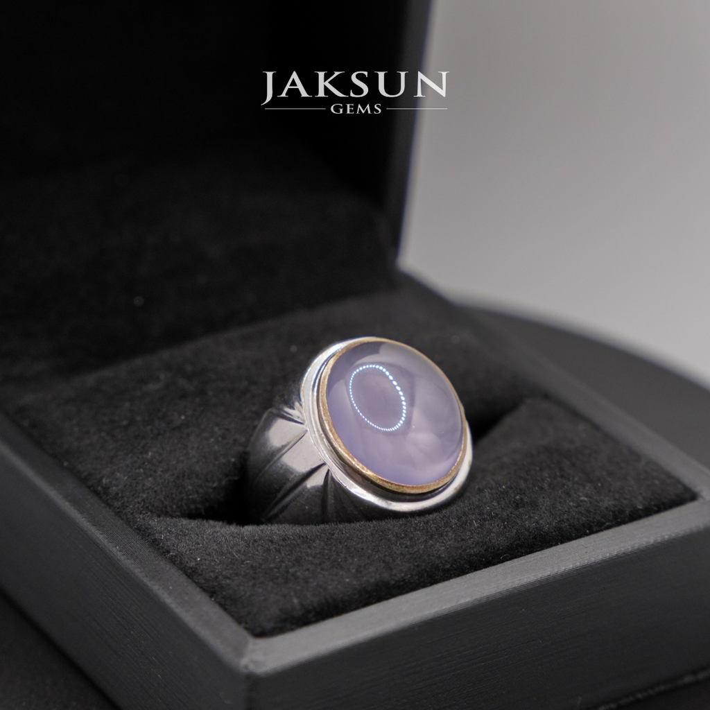 Cincin Purple Chalcedony (Silver Setting) 003